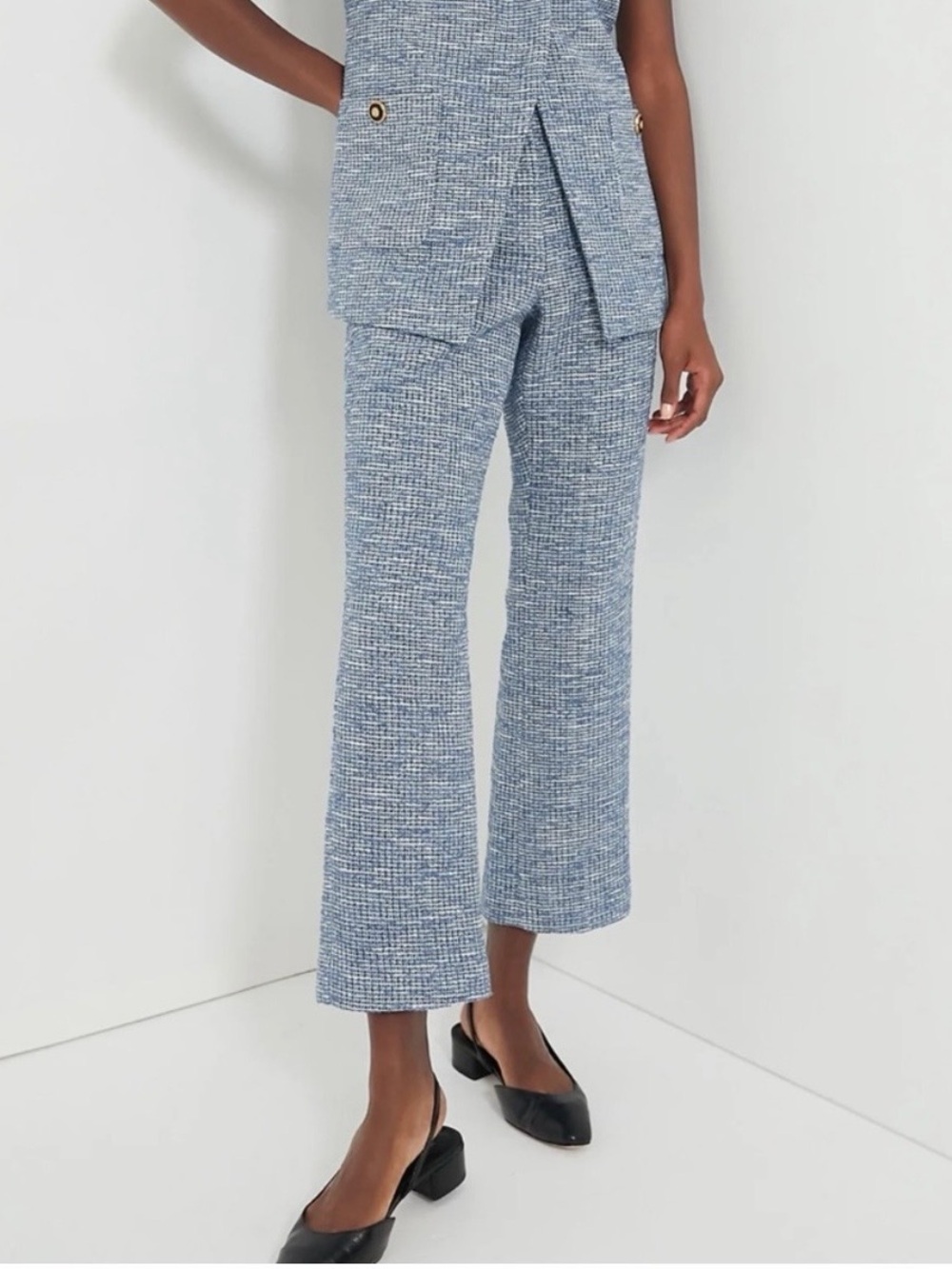Tuckernuck Dorset Tweed Cropped Wide-Leg Pants
